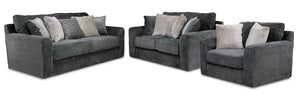 Midwood Sofa, Loveseat and Chair- Smoke