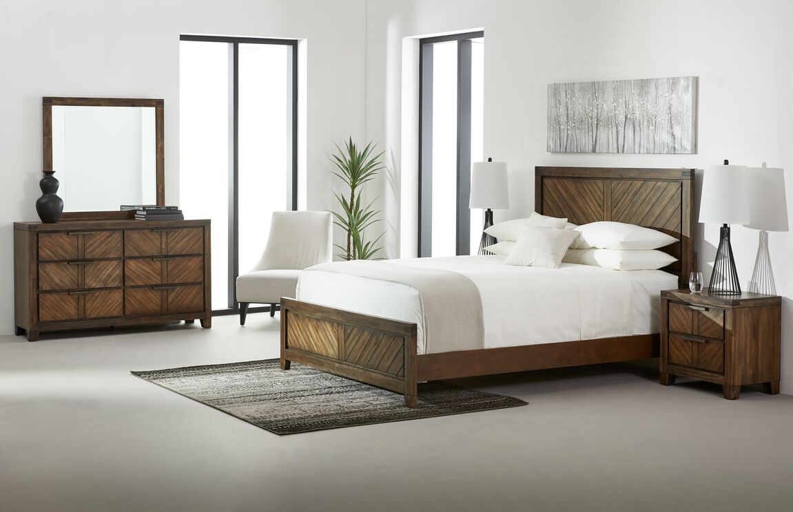 Nathan 6-Piece Queen Bedroom Set - Brown