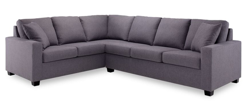 Neto 2pc Sectional with Left Facing Corner Sofa - Dark Grey