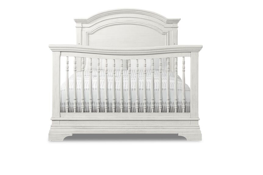 Olivia Arch Top Full Bed Package - Brushed White