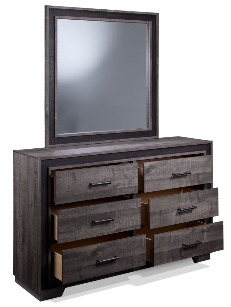 Orlando 6 Drawer Dresser - Grey