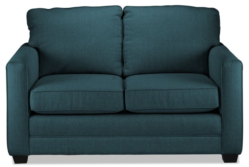 Penelope Sofa and Loveseat Set - Teal