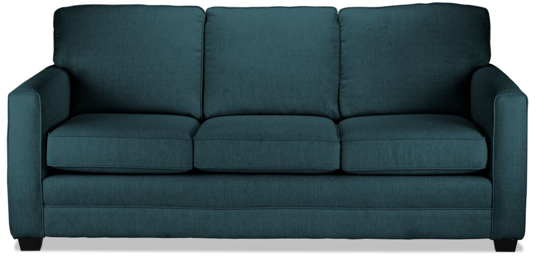 Penelope Sofa, Loveseat and Chair and a Half Set - Teal