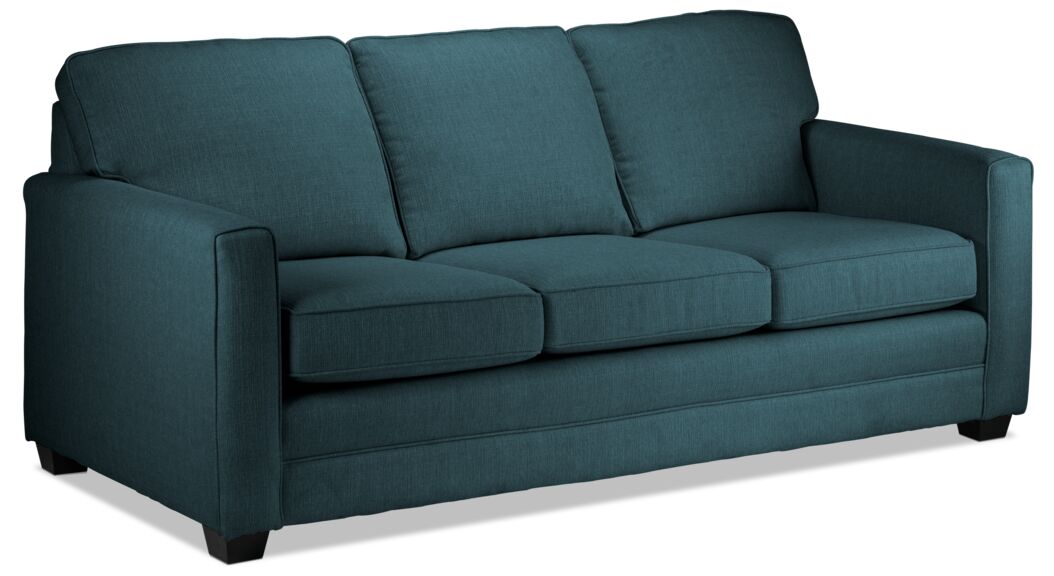 Penelope Sofa, Loveseat and Chair and a Half Set - Teal