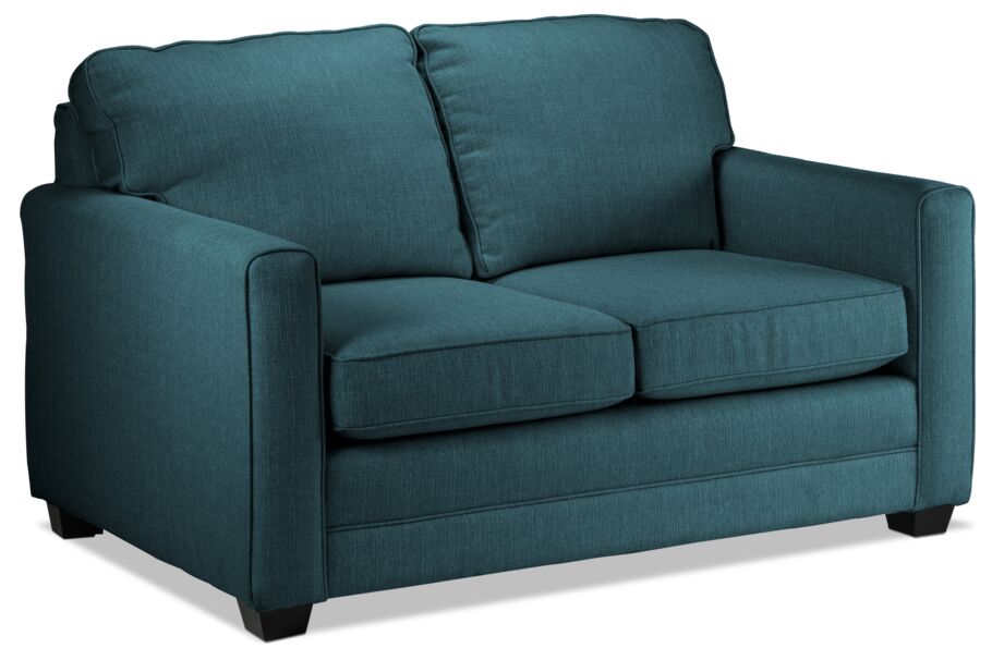 Penelope Sofa and Loveseat Set - Teal
