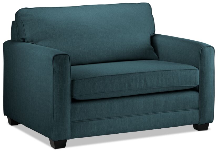 Penelope Sofa, Loveseat and Chair and a Half Set - Teal