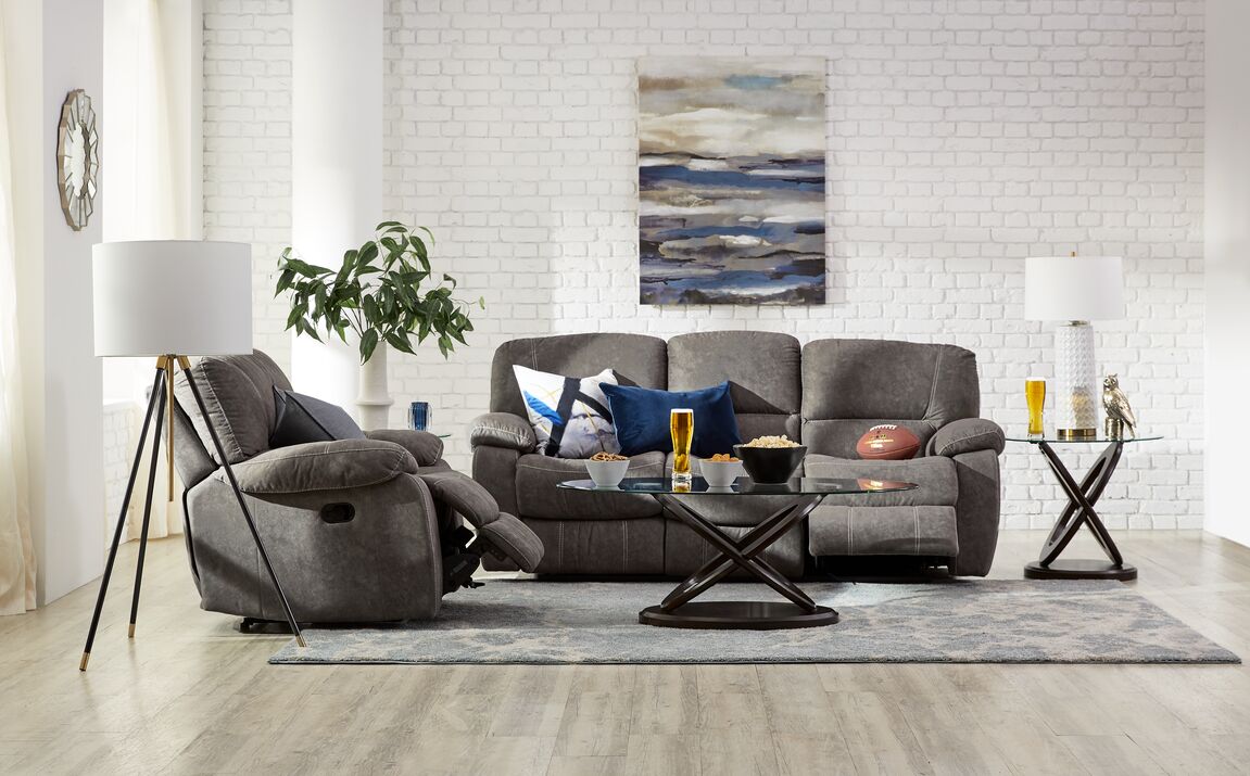 Peyton Reclining Sofa - Grey