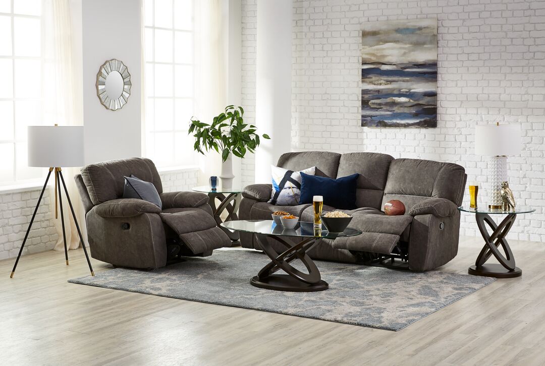 Peyton Reclining Sofa - Grey