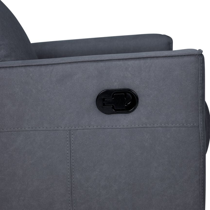 Raguso Reclining Sofa- Pewter