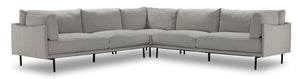 Rai 3 Pc. Sectional - Silver
