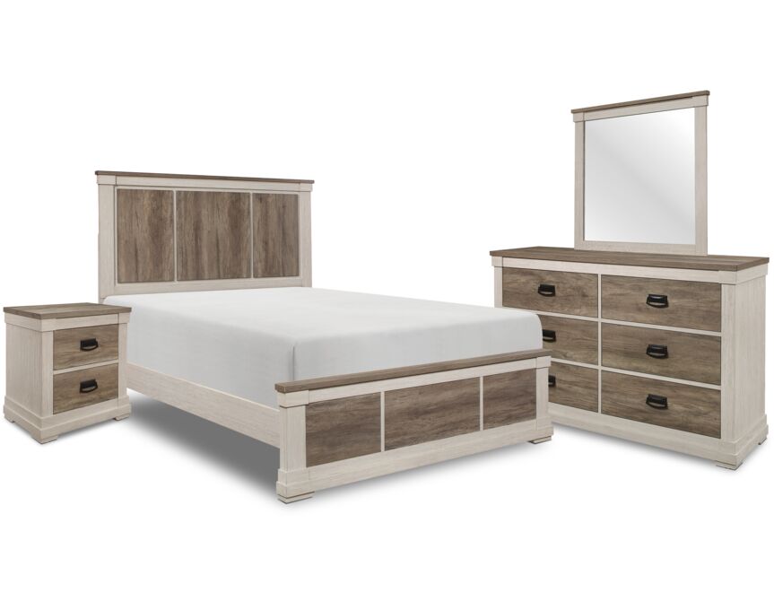 Rayne 6-Piece Queen Bedroom Package - Weathered Grey