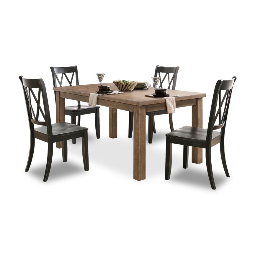 Remi 5-Piece Dining Set - Black