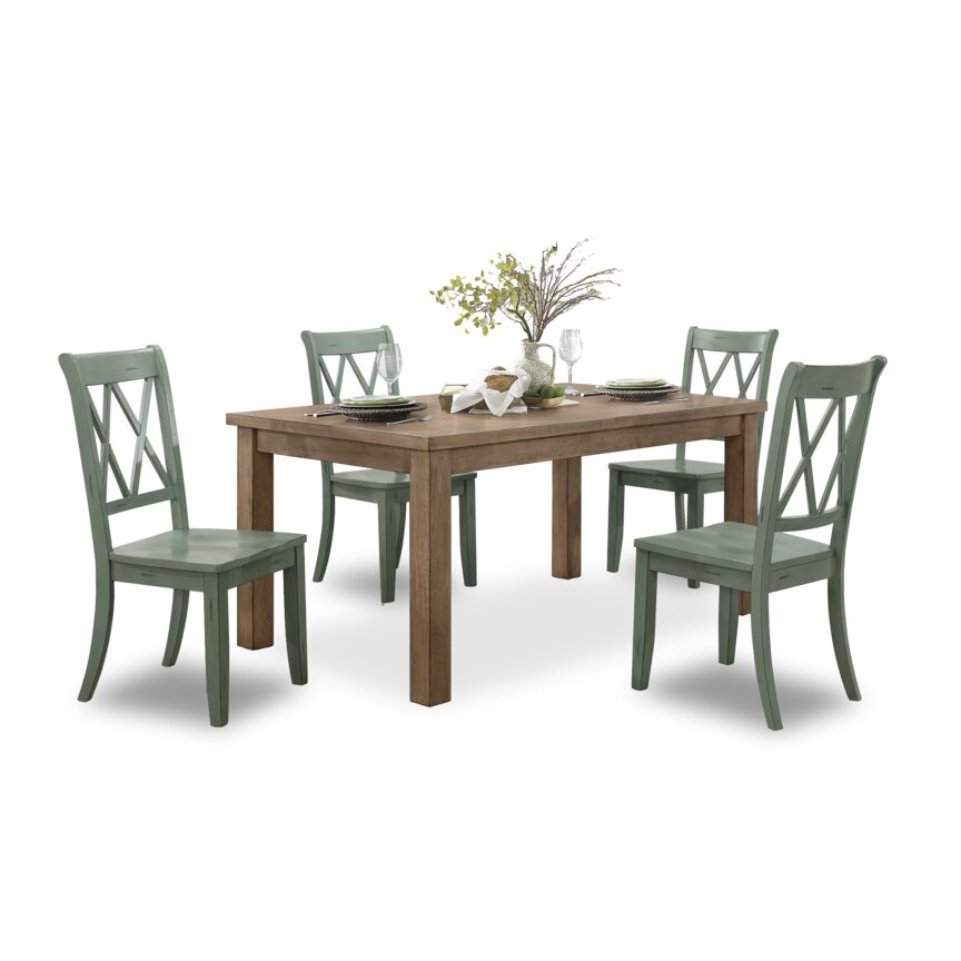 Remi 5-Piece Dining Set - Teal