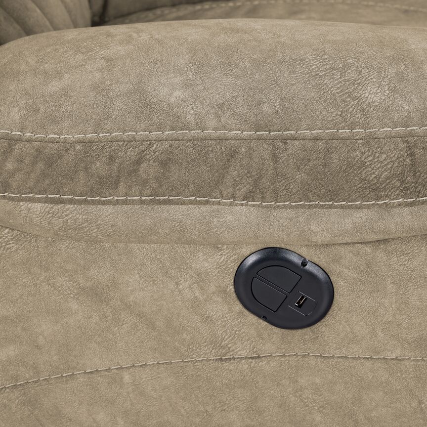 Reyes Power Reclining Loveseat - Tan