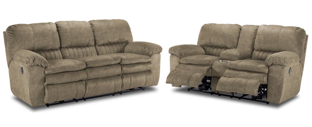 Reyes 2 Pc. Power Reclining Living Room Package w/ Loveseat - Tan