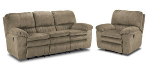 Reyes 2 Pc. Power Reclining Living Room Package w/ Chair - Tan