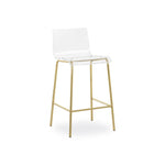 Ria Counter Height Stool - Clear, Gold