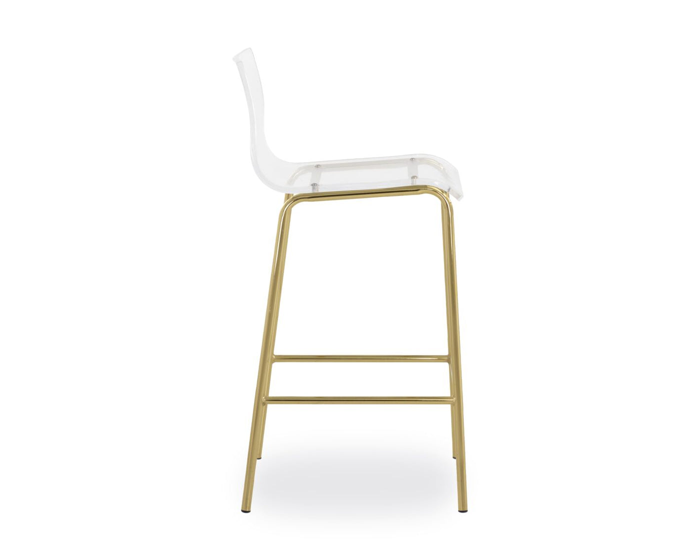 Ria Bar Height Stool - Clear, Gold
