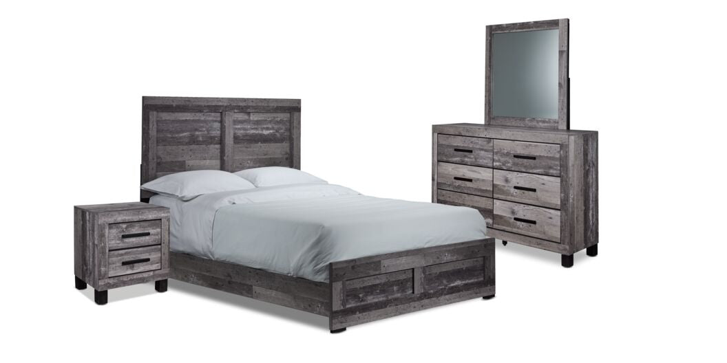 River 6-Piece Queen Bedroom Package - Light Grey