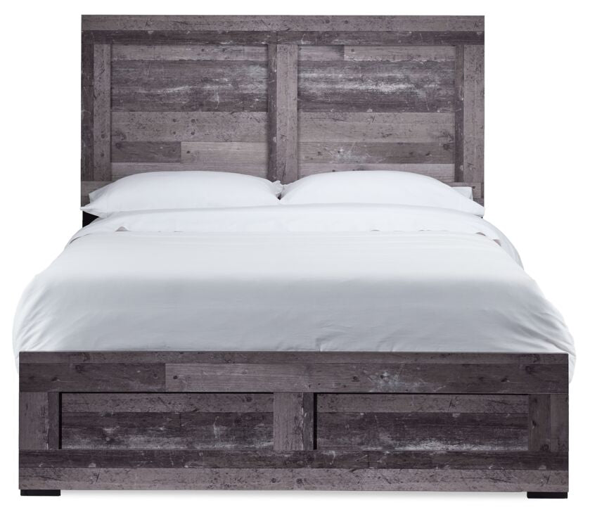 River 3-Piece Queen Bed - Light Grey