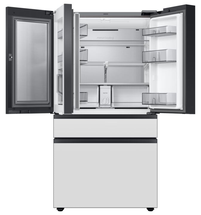 Samsung BESPOKE 36" 4-Door Counter-Depth Refrigerator with Beverage Center and Family Hub (Without Panels) (22.5 cu.ft.) - RF23BB8900AWAC