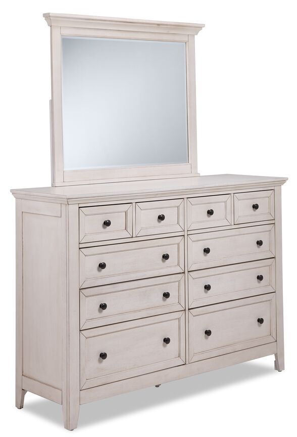 San Mateo 6-Piece Full Panel Bedroom Package - Antique White