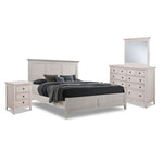 San Mateo 6-Piece Full Panel Bedroom Package - Antique White