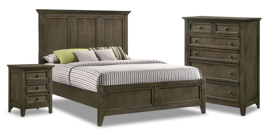 San Mateo 5-Piece King Bedroom Package - Pewter