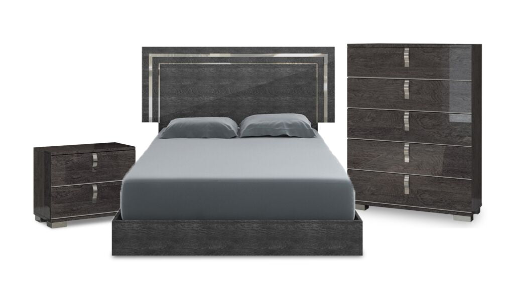 Sarah Ala Mode 5-Piece King Bedroom Package - Grey