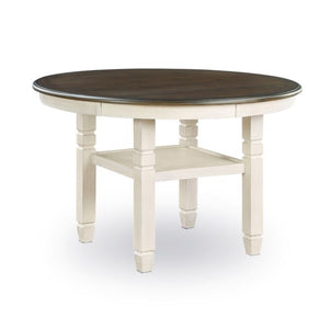 Savanah Dining Table - Antique White and Brown
