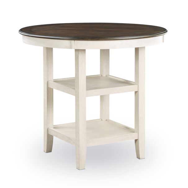 Savanah Counter Height Dining Table - Antique White and Brown