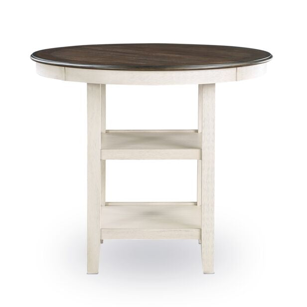 Savanah Counter Height Dining Table - Antique White and Brown