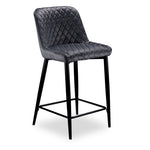 Senna Counter Height Stool - Charcoal, Black