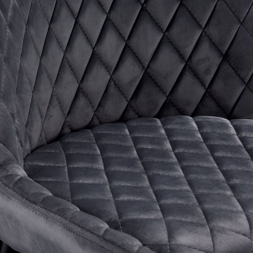 Senna Counter Height Stool - Charcoal, Black