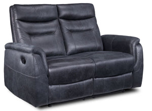 Sicily Reclining Loveseat- Grey