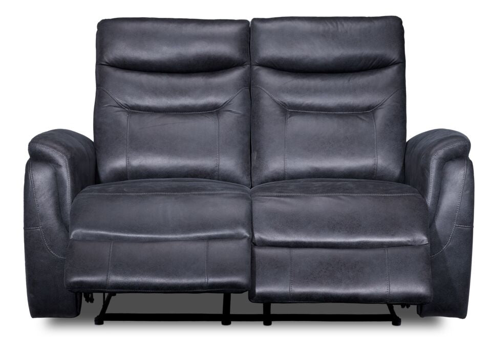 Sicily Reclining Loveseat- Grey