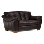 Sloane Leather Loveseat- Chocolate