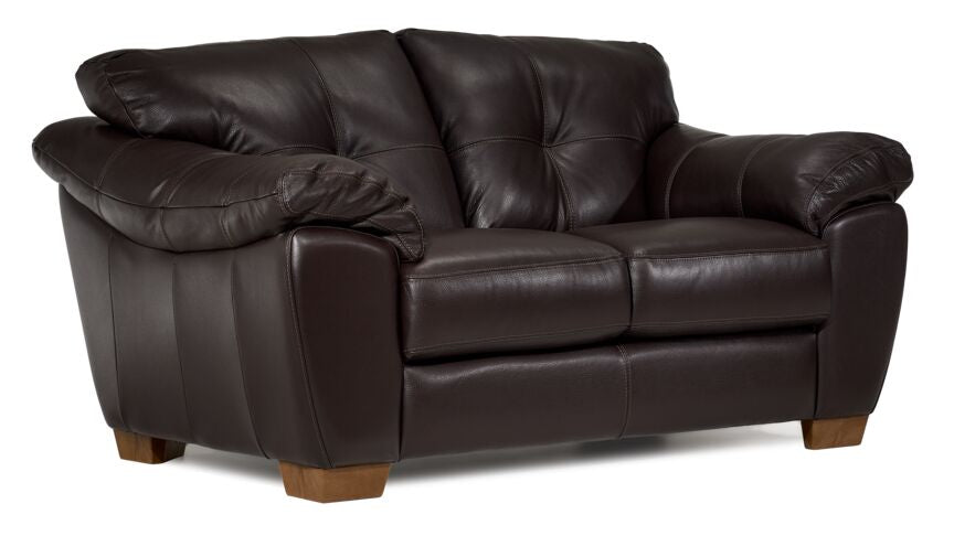 Sloane Leather Sofa, Loveseat and Chair Set- Chocolate