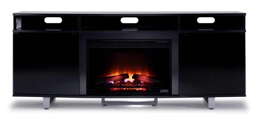 Sorenson Fireplace TV Stand - Black