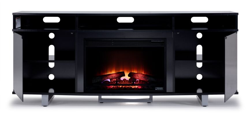 Sorenson Fireplace TV Stand - Black