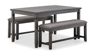 Storm 3-Piece Dining Set - Dark Grey