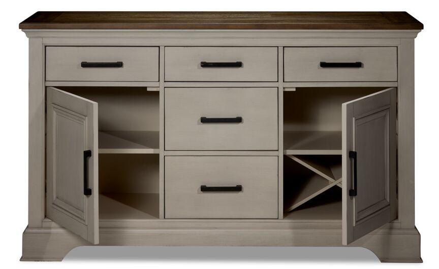 Tanner Server - Rustic White