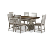 Tanner 7-Piece Dining Set - Rustic White
