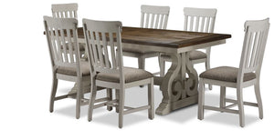 Tanner 7-Piece Dining Set - Rustic White