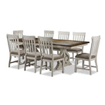 Tanner 9-Piece Dining Set - Rustic White