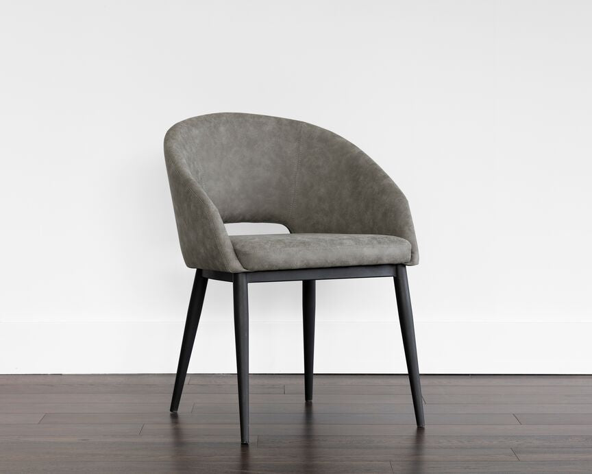 Thatcher Armchair - Black, Antique Grey