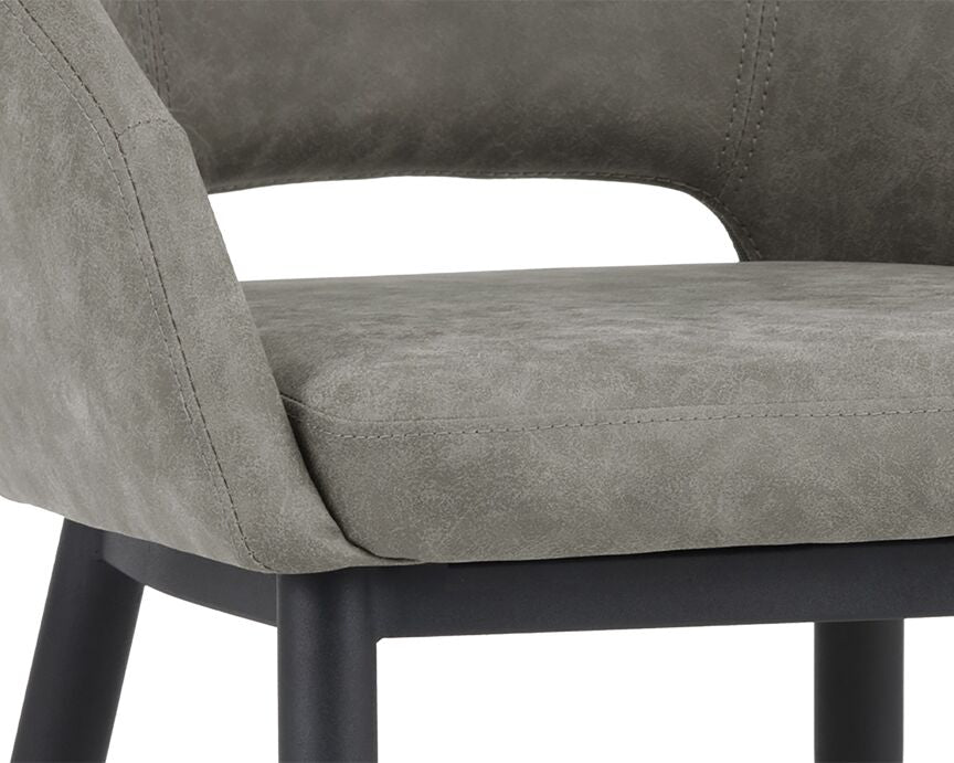 Thatcher Armchair - Black, Antique Grey