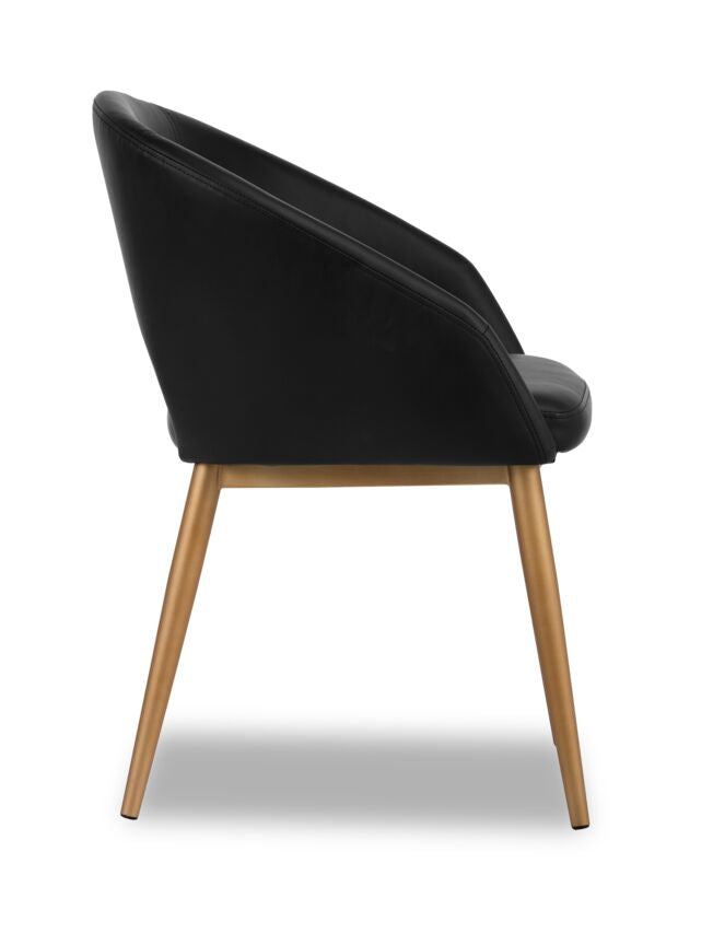 Thatcher Armchair - Champagne Gold, Onyx