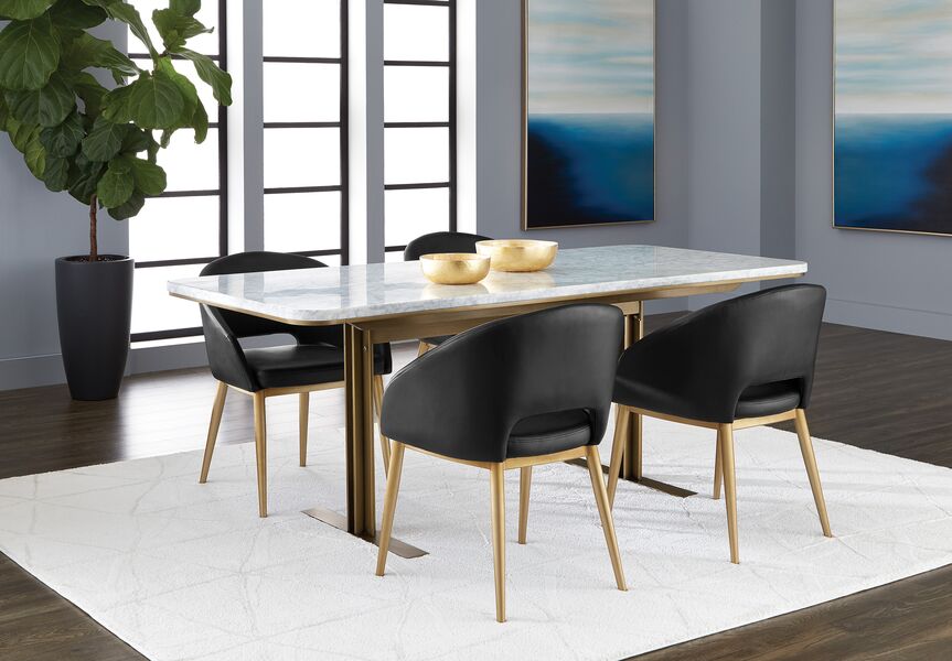 Thatcher Armchair - Champagne Gold, Onyx
