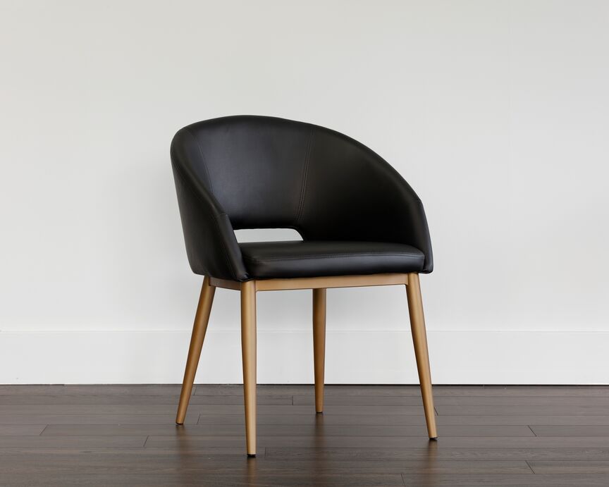 Thatcher Armchair - Champagne Gold, Onyx